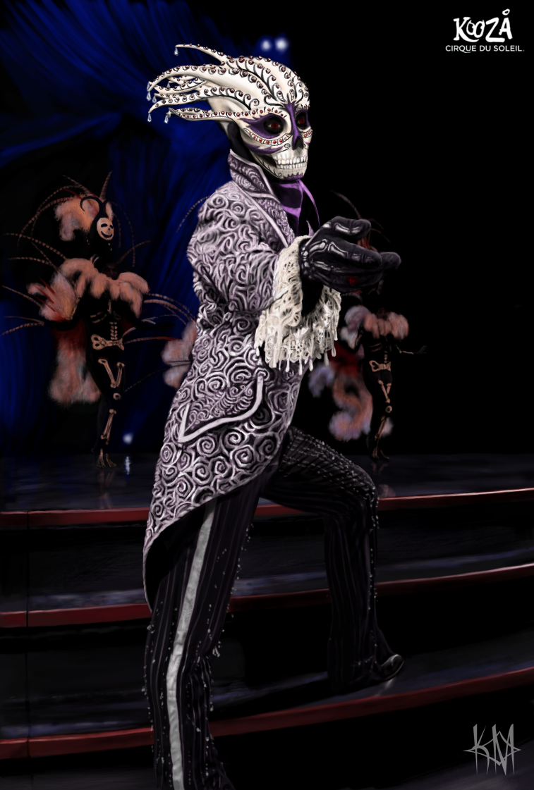 Redesign of Crooner's mask from Cirque du Soleil's show Kooza